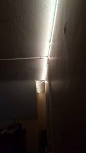 LED strip along the wall