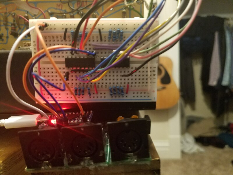 a closeup of my breadboard