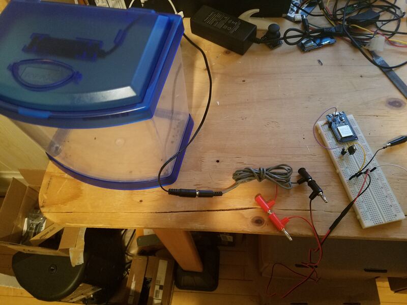 Tank and breadboard with ESP32